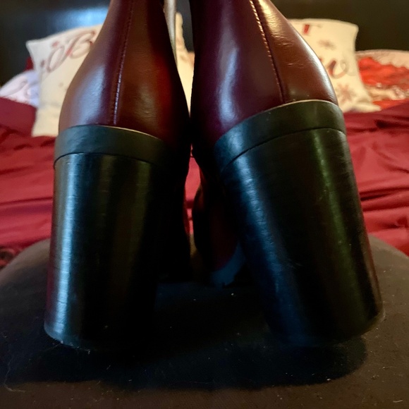 Burgundy and Black Booties - Picture 4 of 5
